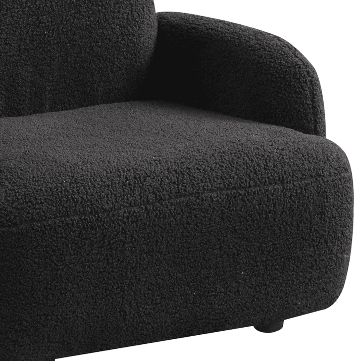 Raelynn 25.5"W Black Teddy Velvet Bear-Shaped Kids Armchair - The Little Big Store