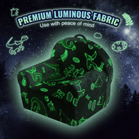 VEVOR Toddler Chair, Kids Armchair Comfy, Toddler Couch Sofa Bed Glow in The Dark, Kids Chair Seat Playroom Furniture for Kids Girls & Boys, Grey - The Little Big Store