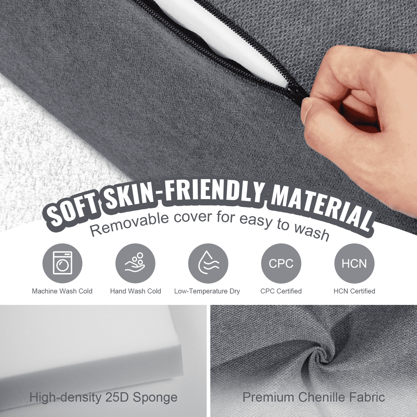 Kids Couch, 10Pcs Modular Kids Play Couch, Toddler Couch Sofa Bed, Kids Chair Seat Playroom Furniture, Kids Sofa with Removable Cover for Kids Girls & Boys, Grey - The Little Big Store