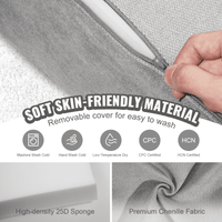 Kids Couch, 4Pcs Modular Kids Play Couch, Toddler Couch Sofa Bed, Kids Chair Seat Playroom Furniture, Child Sectional Sofa with Removable Cover for Kids Girls & Boys, Grey - The Little Big Store