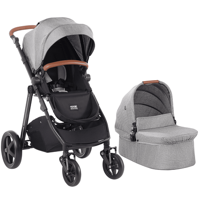 Stroller Travel System With Bassinet Playard Baby Combo Set Dark Gray - The Little Big Store