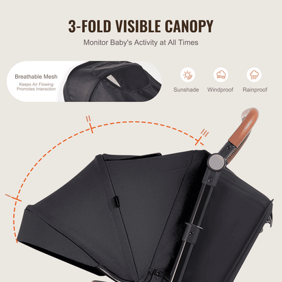 Stroller Travel System With Bassinet Playard Baby Combo Set 2-in-1 Black - The Little Big Store