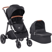Stroller Travel System With Bassinet Playard Baby Combo Set 2-in-1 Black - The Little Big Store