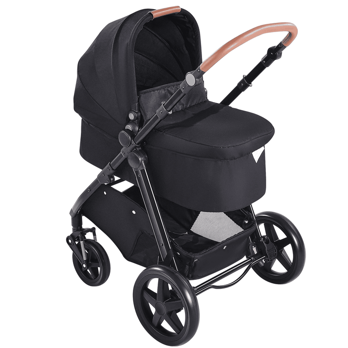 Stroller Travel System With Bassinet Playard Baby Combo Set 2-in-1 Black - The Little Big Store