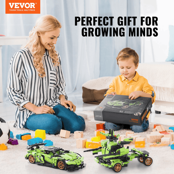 VEVOR STEM Building Toys for Kids 2 in 1 App & Remote Control Car/Robot 461 PCS - The Little Big Store