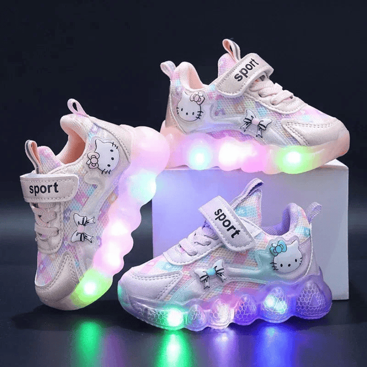 Breathable Sneakers Shoes with Cartoon LED for Children - The Little Big Store