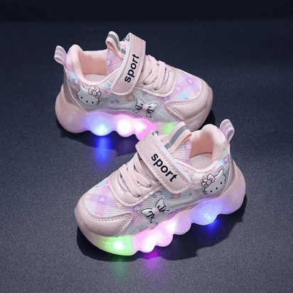 Breathable Sneakers Shoes with Cartoon LED for Children - The Little Big Store