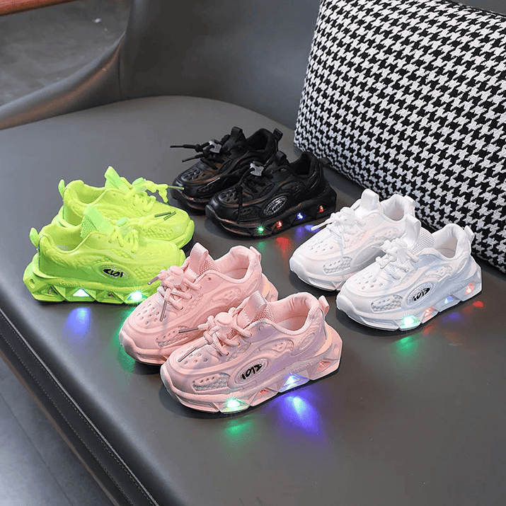 Breathable Sneakers Shoes with Multicolor LED for Children - The Little Big Store