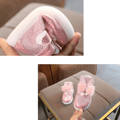 Breathable Luminous Shoes with LED and Glitter for Children - The Little Big Store
