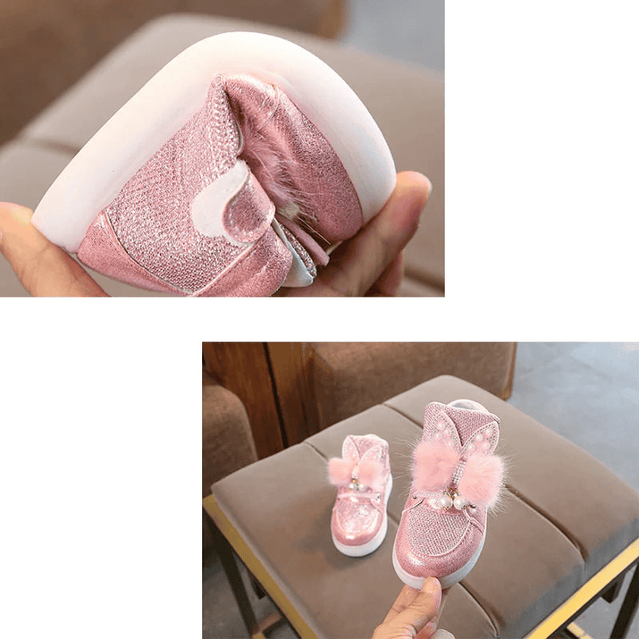 Breathable Luminous Shoes with LED and Glitter for Children - The Little Big Store