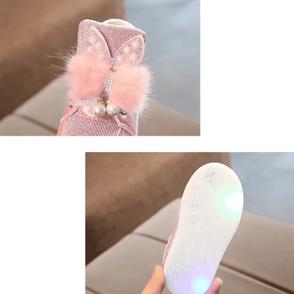 Breathable Luminous Shoes with LED and Glitter for Children - The Little Big Store