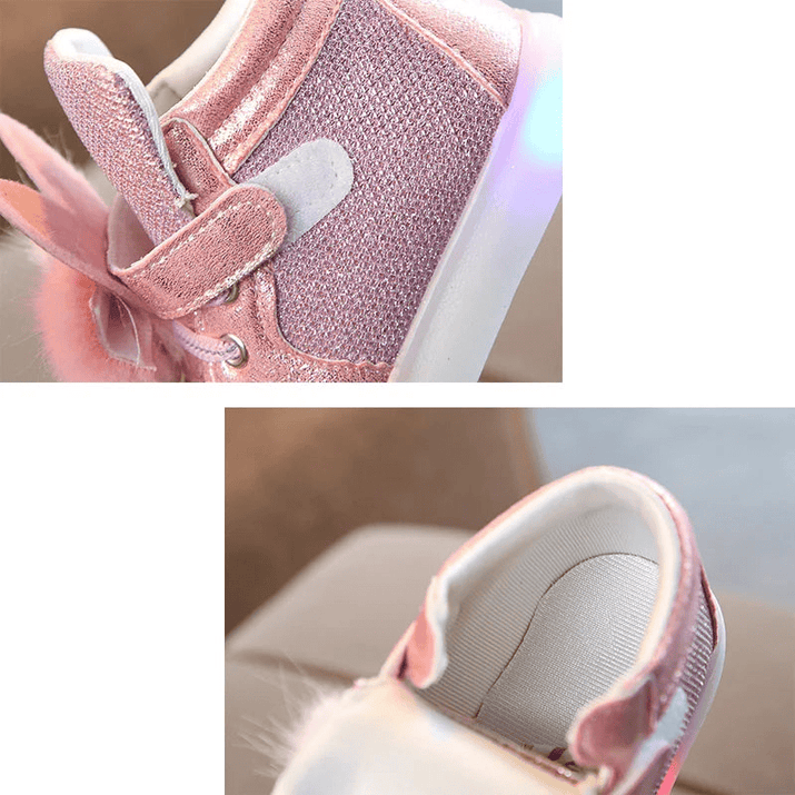 Breathable Luminous Shoes with LED and Glitter for Children - The Little Big Store