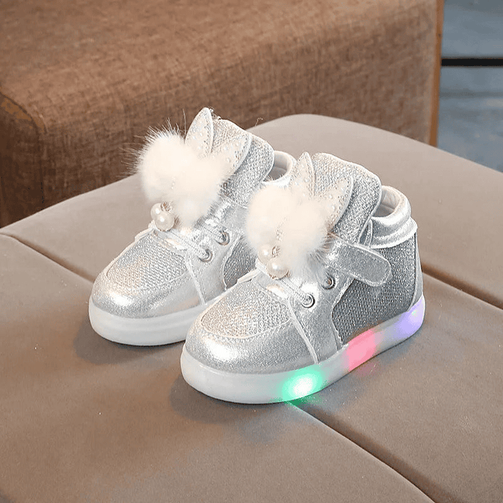 Breathable Luminous Shoes with LED and Glitter for Children - The Little Big Store