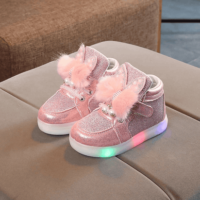 Breathable Luminous Shoes with LED and Glitter for Children - The Little Big Store