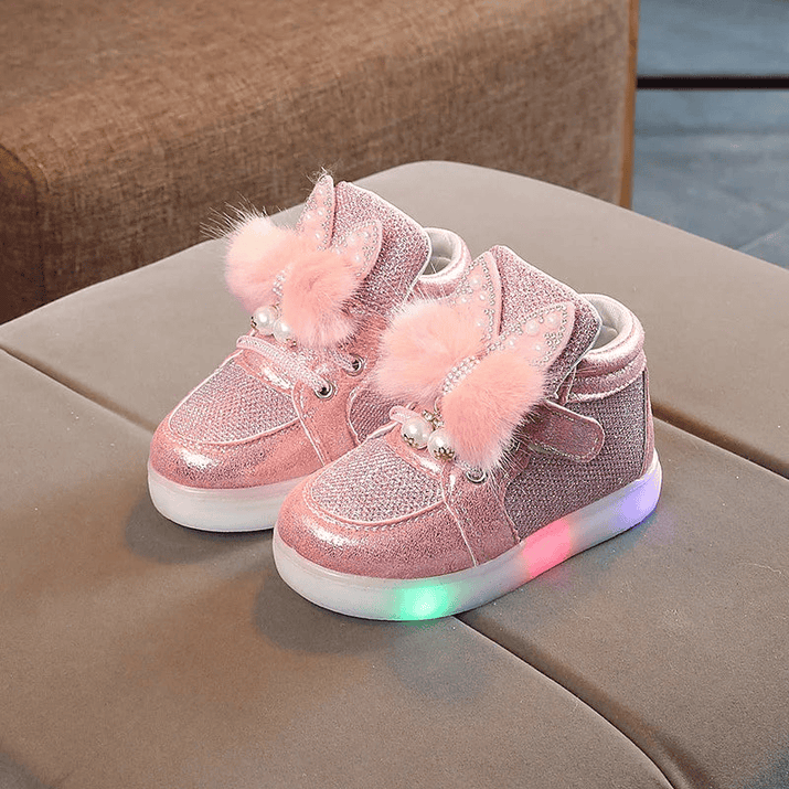 Breathable Luminous Shoes with LED and Glitter for Children - The Little Big Store