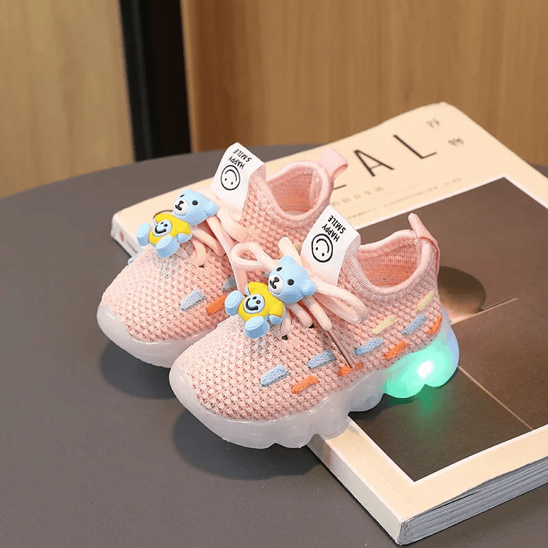 Lightweight Breathable Shoes with LED and rubber sole for Children - The Little Big Store
