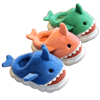 Soft Padded Multicolored Shark Slippers for Children - The Little Big Store