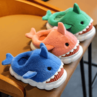 Soft Padded Multicolored Shark Slippers for Children - The Little Big Store