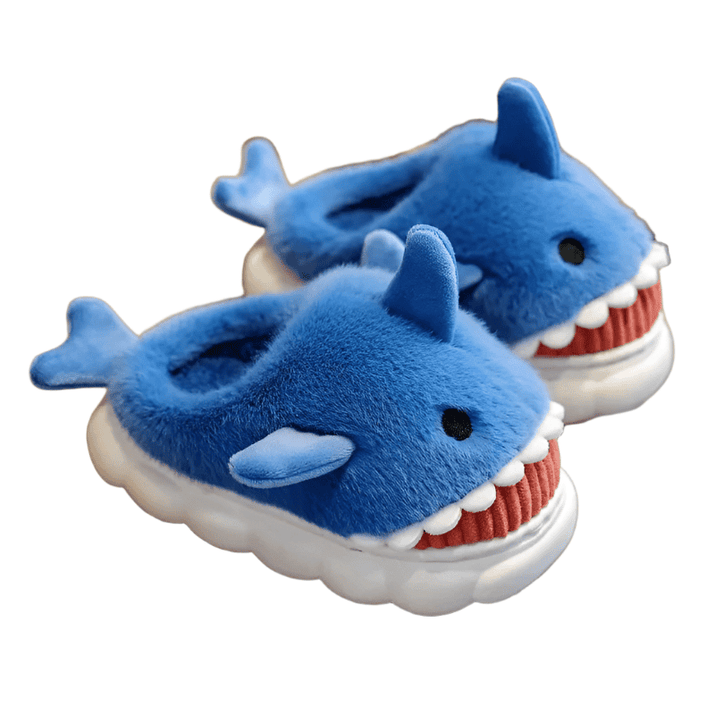 Soft Padded Multicolored Shark Slippers for Children - The Little Big Store