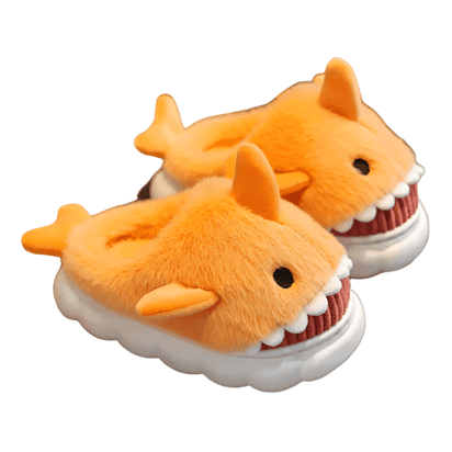 Soft Padded Multicolored Shark Slippers for Children - The Little Big Store