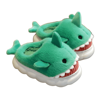 Soft Padded Multicolored Shark Slippers for Children - The Little Big Store