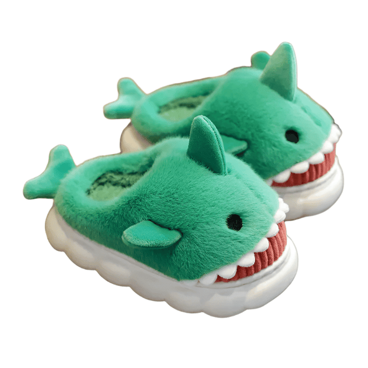 Soft Padded Multicolored Shark Slippers for Children - The Little Big Store