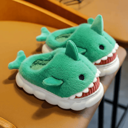 Soft Padded Multicolored Shark Slippers for Children - The Little Big Store