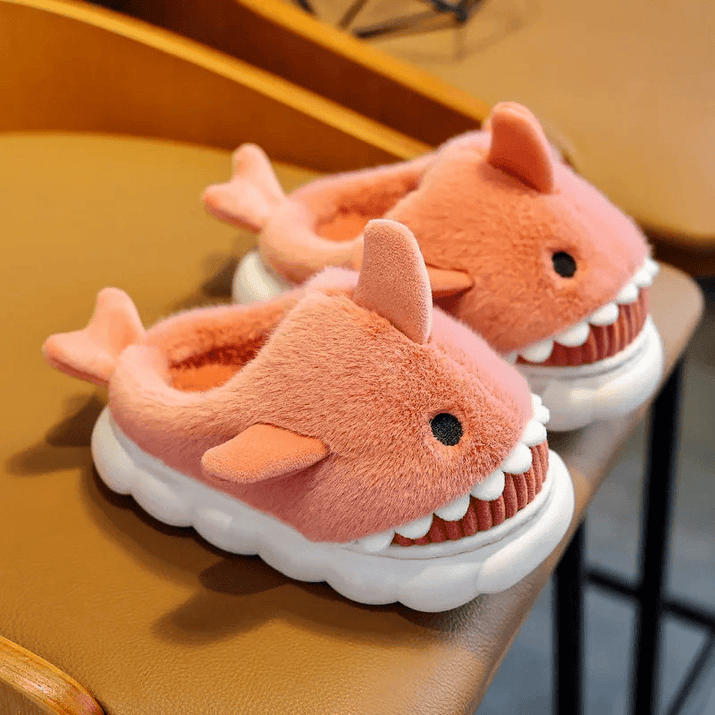 Soft Padded Multicolored Shark Slippers for Children - The Little Big Store