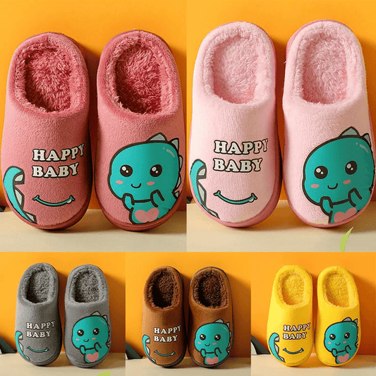 Warm and padded home slippers for children with monster - The Little Big Store