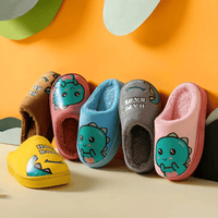 Warm and padded home slippers for children with monster - The Little Big Store