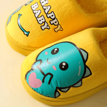 Warm and padded home slippers for children with monster - The Little Big Store