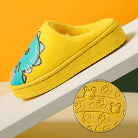 Warm and padded home slippers for children with monster - The Little Big Store