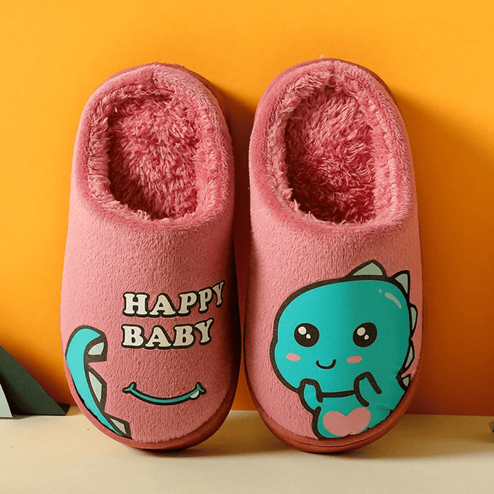 Warm and padded home slippers for children with monster - The Little Big Store