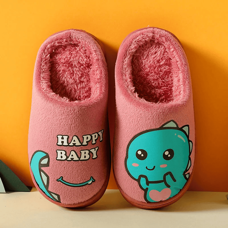 Warm and padded home slippers for children with monster - The Little Big Store