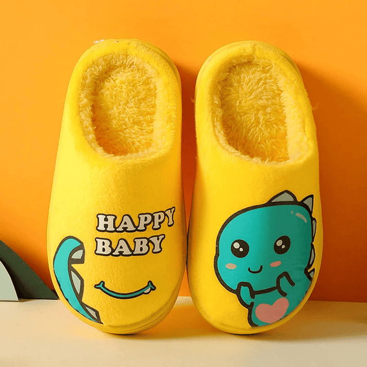 Warm and padded home slippers for children with monster - The Little Big Store