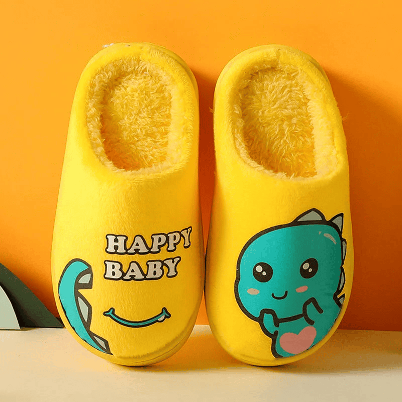 Warm and padded home slippers for children with monster - The Little Big Store