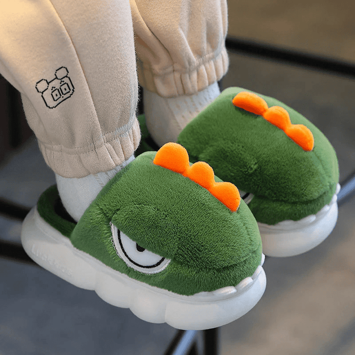 Warm Dinosaur Slippers for Children - The Little Big Store