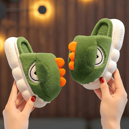 Warm Dinosaur Slippers for Children - The Little Big Store