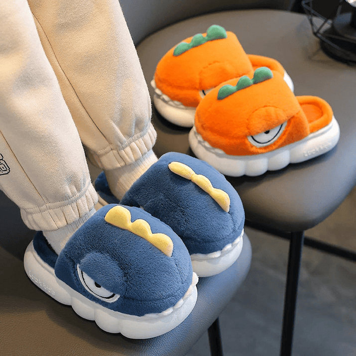 Warm Dinosaur Slippers for Children - The Little Big Store