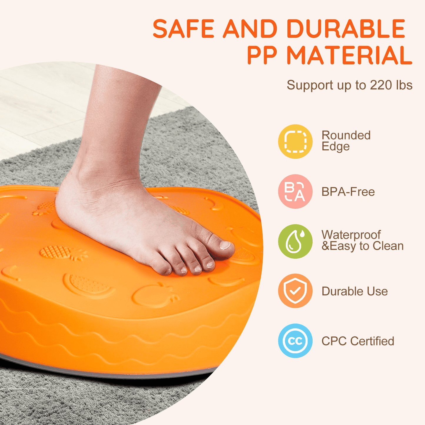 VEVOR Kids Balance Stepping Stones Sensory Obstacle Course 5 PCS Outdoor Indoor - The Little Big Store