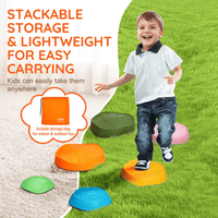 VEVOR Kids Balance Stepping Stones Sensory Obstacle Course 6 PCS Outdoor Indoor - The Little Big Store