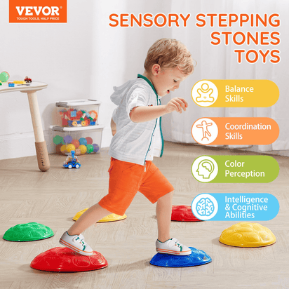 VEVOR Kids Balance Stepping Stones Sensory Obstacle Course 6 PCS Outdoor Indoor - The Little Big Store