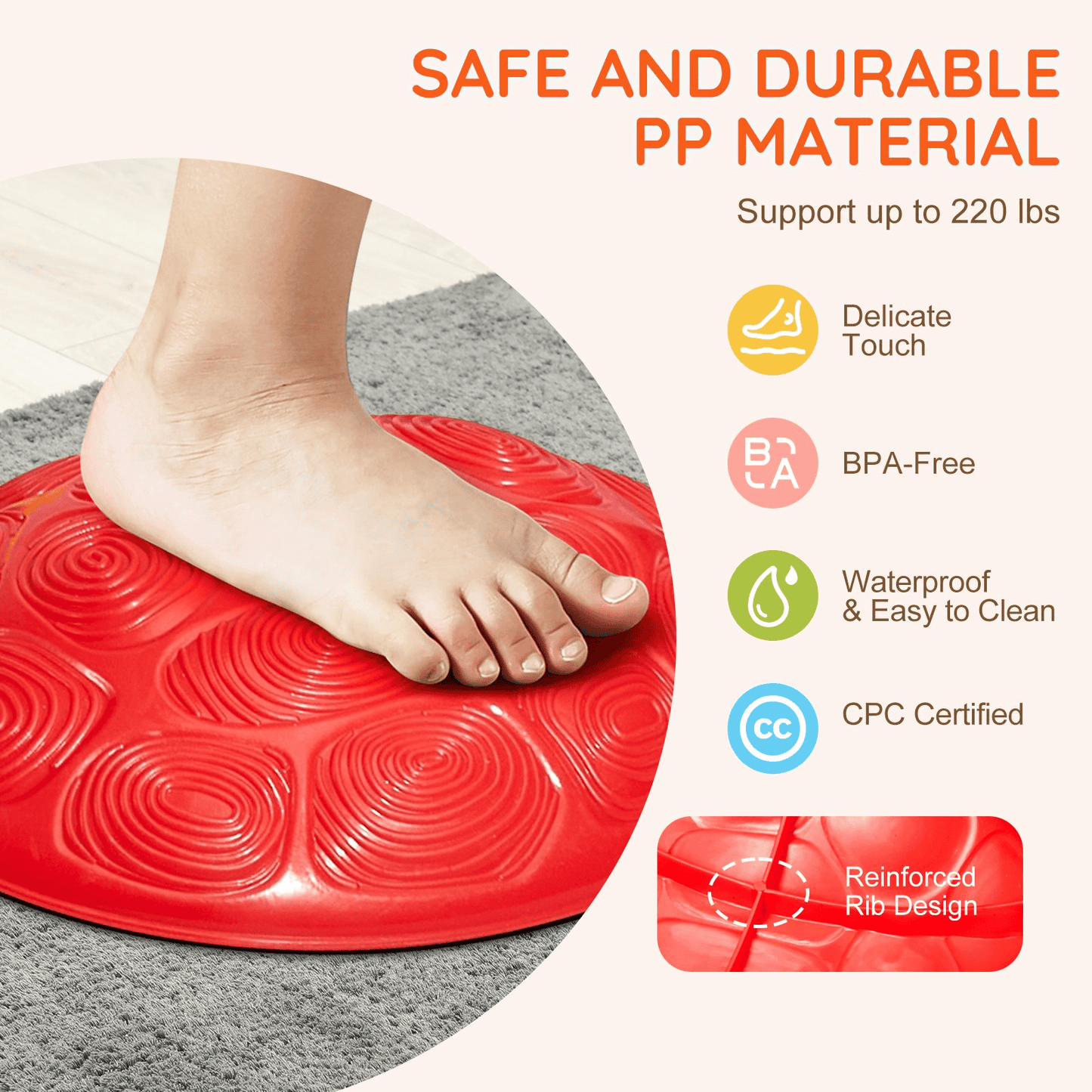 VEVOR Kids Balance Stepping Stones Sensory Obstacle Course 6 PCS Outdoor Indoor - The Little Big Store