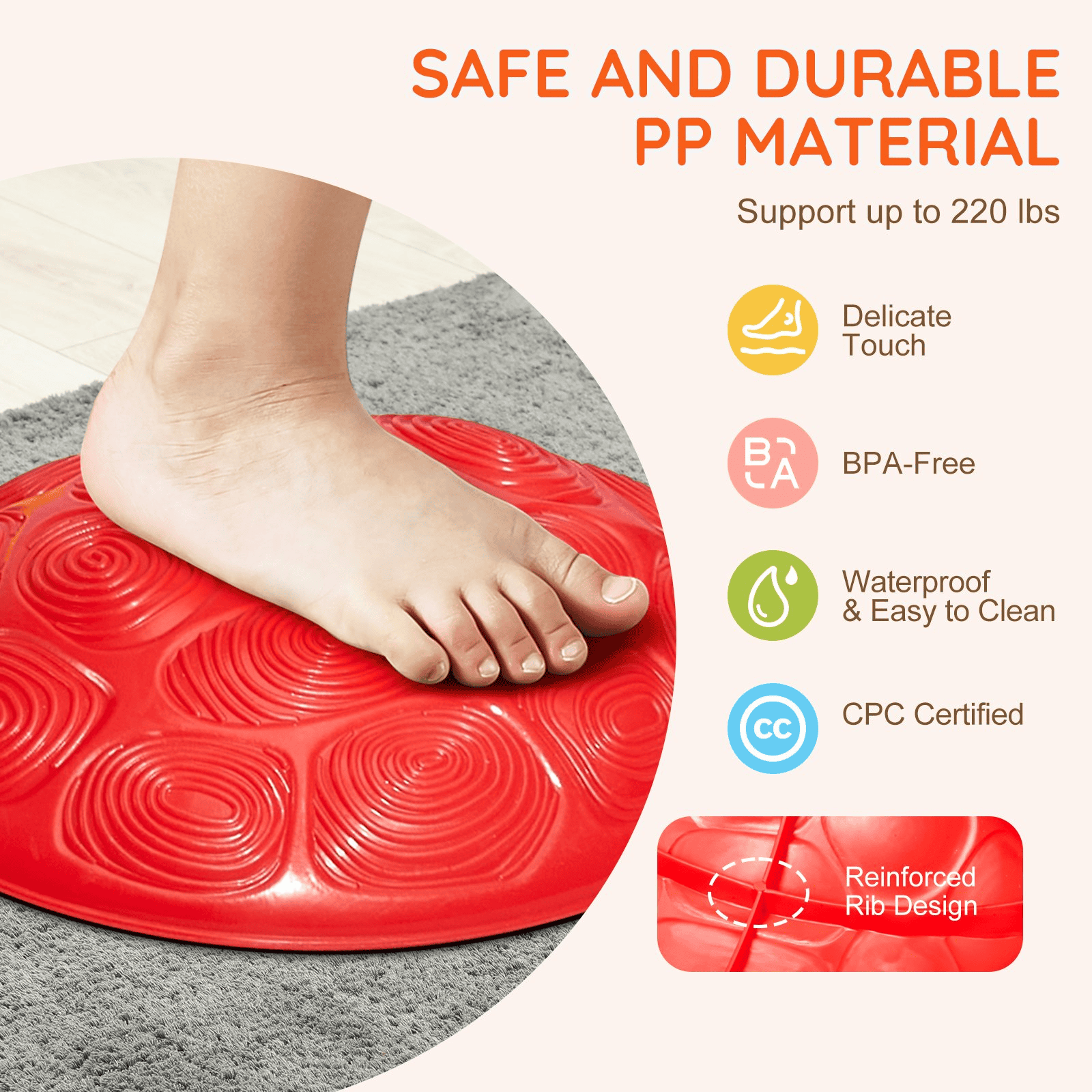 VEVOR Kids Balance Stepping Stones Sensory Obstacle Course 6 PCS Outdoor Indoor - The Little Big Store