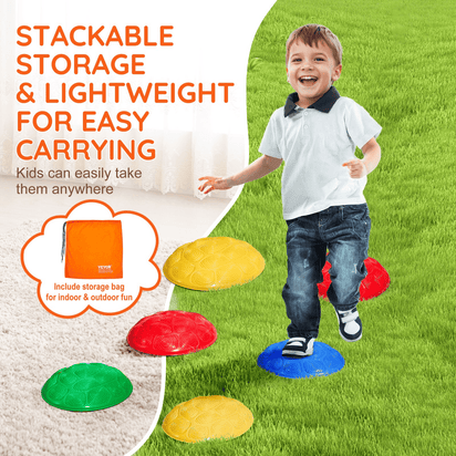 VEVOR Kids Balance Stepping Stones Sensory Obstacle Course 6 PCS Outdoor Indoor - The Little Big Store