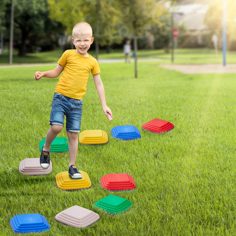 Balance Stepping Stones for Kids – 10-Piece Non-Slip Sensory Balance Set