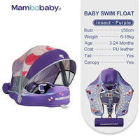 SplashVIP Baby Float: Ultimate Non-Inflatable Swim Trainer with Canopy - The Little Big Store