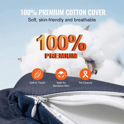 VEVOR Baby Infant Lounger 100% Cotton Soft Newborn Nest Sleeper with Headrest - The Little Big Store