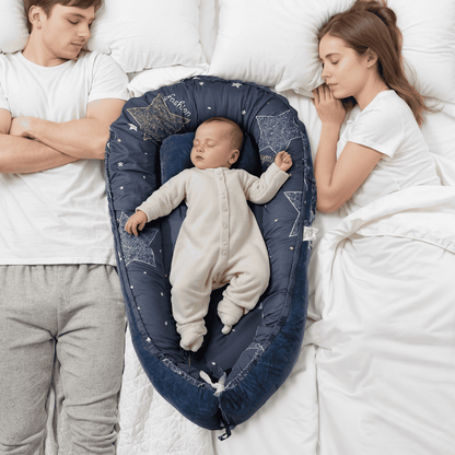 VEVOR Baby Infant Lounger 100% Cotton Soft Newborn Nest Sleeper with Headrest - The Little Big Store