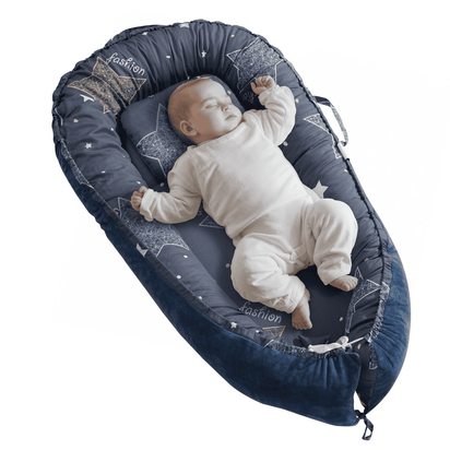 VEVOR Baby Infant Lounger 100% Cotton Soft Newborn Nest Sleeper with Headrest - The Little Big Store